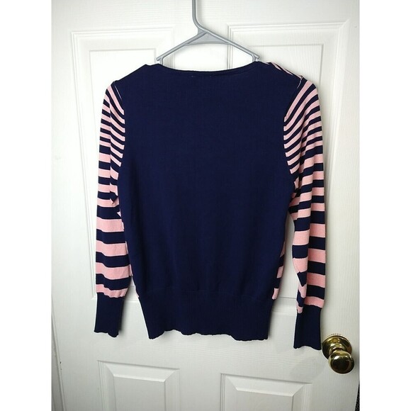 Vila Milano Blue Pink Button Front Long Sleeve Cardigan. Size M - Picture 9 of 9